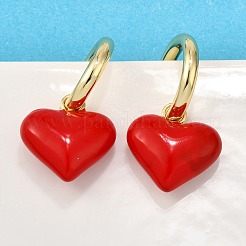 Серьги-гвоздики из латуни с эмалью для женщин EJEW-G430-03G