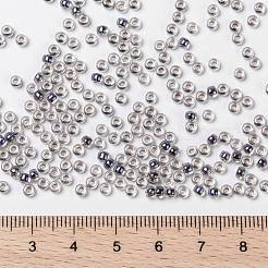 MIYUKIラウンドロカイユビーズ  日本製シードビーズ  8/0  （rr3203)マジックバイオレットライニングクリスタル  3mm  穴：1mm  約19000~20500個/ポンド&nbsp;SEED-G008-RR3203
