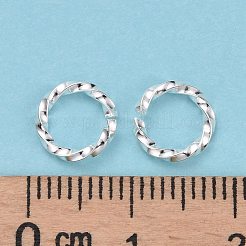 304ステンレススチールオープン丸カン  ツイストラウンド  銀  8x1.2mm  17ゲージ  内径：5.5~6mm&nbsp;X-STAS-F191-12S-B
