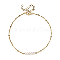 Fußkettchen mit Satellitenkette aus Edelstahl 304&nbsp;AJEW-AN00831