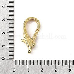 Застежки-клешни из прозрачной латуни с кубическим цирконием KK-Z078-49B-G