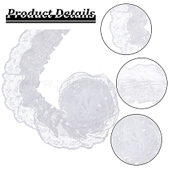 Отделка плиссированным кружевом длиной 20 м из полиэстера&nbsp;OCOR-HY0001-20C