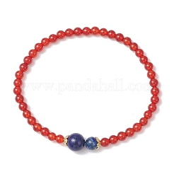 Природные сердолик браслеты простирания&nbsp;BJEW-JB11964-02