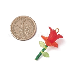 8 шт. подвески-цветы из стеклянных бусин&nbsp;PALLOY-MZ01195