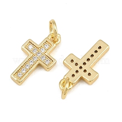 Breloques en laiton zircon cubique transparent&nbsp;CU-CBADC6C-06G-03