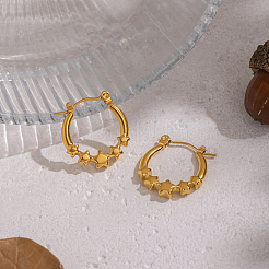 Серьги-кольца в европейском стиле в форме звезды из нержавеющей стали 304.&nbsp;IU1810