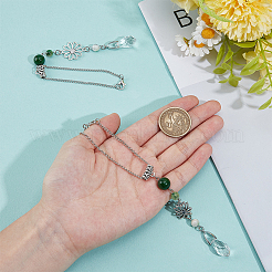 2 шт. 2 стиля подвесные украшения из цветочного сплава&nbsp;HJEW-OC00305