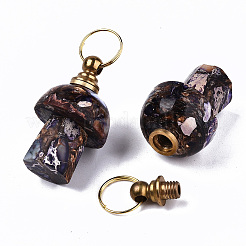 Montierte Anhänger aus synthetischem Bronzit und kaiserlichem Jaspis&nbsp;LS-G-S366-057E