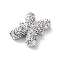 Латунные микро-паве кубические цирконии буквы соединения KK-I717-04X-P