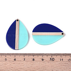 Кулоны из непрозрачной смолы и дерева&nbsp;RESI-T057-68A