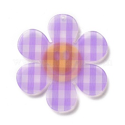 Акриловые большие подвески в клетку тартан OACR-B008-B01