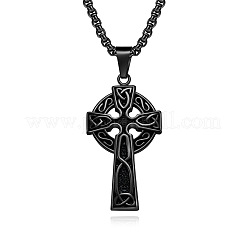 Ожерелья с подвеской в виде креста в виде узла викингов из нержавеющей стали 304 для мужчин FS-WGF47B5-03