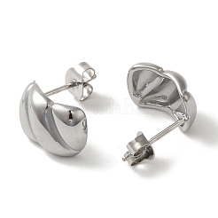 Прямоугольные серьги-гвоздики из нержавеющей стали 304 для женщин&nbsp;EJEW-S237-03