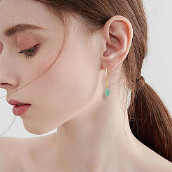 6 пара серег-кольц в 6 стилях из натуральных смешанных драгоценных камней в виде самородков EJEW-AB00050