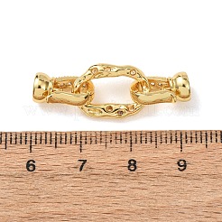 Fermoirs repliables en laiton micro pave zircone cubique transparente&nbsp;KK-D259-08A-G