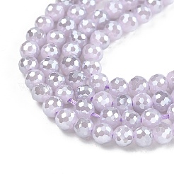 Стеклянные бусины с гальваническим покрытием &nbsp;EGLA-B013-01A-PL01