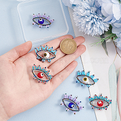 6шт 3 цвета подвески из стеклянного бисера PALLOY-GO00026