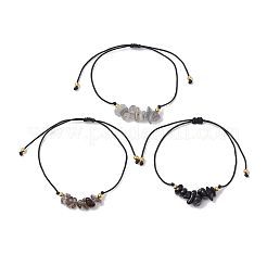 3шт 3 стиля браслетов из плетеных бусин с драгоценными камнями&nbsp;BJEW-JB11146-06