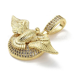 Покрытие стойки латунь микропаве прозрачные подвески из кубического циркония&nbsp;KK-K341-51G