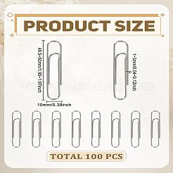 100шт железные длинные скрепки&nbsp;AJEW-LP0004-46