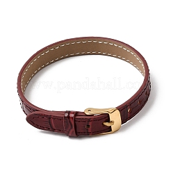 Bracelets en simili cuir avec boucles en acier inoxydable&nbsp;AJEW-Z053-01G