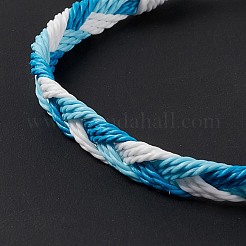 3 шт. 3 стильных браслета из натуральной раковины и плетеных стеклянных бусин&nbsp;BJEW-B065-07B