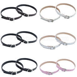 6 пара двухцветных женских регулируемых съемных ремешков из искусственной кожи для обуви на высоком каблуке&nbsp;AJEW-CL0002-07