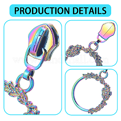 18 шт. двухцветные литые бегунки-молнии с подвеской в виде венка&nbsp;FIND-GF0008-40