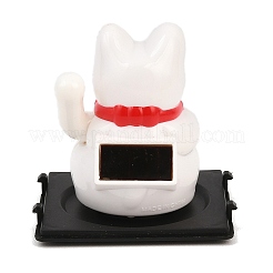 Figurines maneki-neko en plastique ABS alimentées à l'énergie solaire&nbsp;DJEW-B017-01B-01