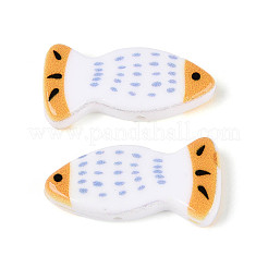 Печатные непрозрачные бусины из смолы&nbsp;RESI-N043-22E