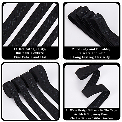 9 ярд 4 стиля плоская нескользящая прозрачная силиконовая полиэстеровая эластичная лента OCOR-GF0004-20