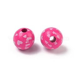 Европейские деревянные бусины ко Дню святого Валентина&nbsp;WOOD-L023-03E