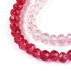 Нить стеклянных бусин прозрачного градиента цвета GLAA-TAC0022-05O-01