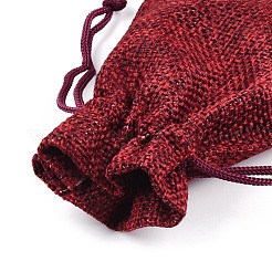 Мешки мешка шнурка упаковки мешка мешка имитационные полиэфирные ABAG-R004-7x9cm-M