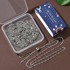 10 шт. 304 нержавеющая сталь сингапурская цепочка для изготовления ожерелья&nbsp;AJEW-SC0004-01