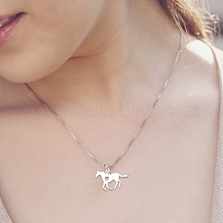 Набор для самостоятельного изготовления ожерелья с подвеской в виде лошади из нержавеющей стали 304 DIY-DR0001-44