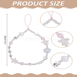 1 шт акриловые стеклянные бусины мобильная цепочка&nbsp;AJEW-LP0004-74