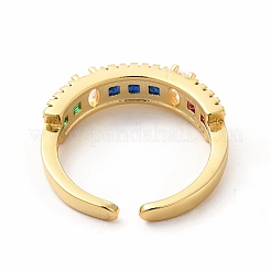 Прямоугольное открытое кольцо-манжета из кубического циркония KK-A180-29G