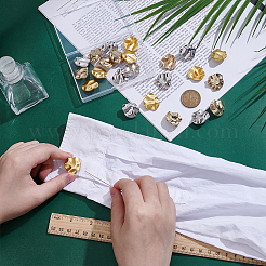 24 шт. 3-х цветные пуговицы из сплава с тремя отверстиями на ножке&nbsp;BUTT-UN0001-38