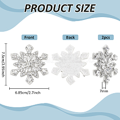 2 pieza de accesorios de adorno para coser con rhinestone de PVC&nbsp;DIY-FG0010-67