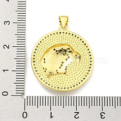 Латунные микро проложить кубического циркония подвески&nbsp;KK-K354-09A-G