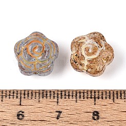 Picasso-Backfarbe und mit Goldmetall durchzogene Glasperlen&nbsp;DGLA-T004-47M