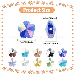 50шт 10 цвета гальванические стеклянные бусины&nbsp;EGLA-YW0005-69