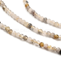 Нити бусин из натурального рутилированного кварца&nbsp;LS-G-RM2025-09-2.5mm