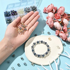 220шт 10 цвета гальванические стеклянные бусины&nbsp;EGLA-YW0003-26