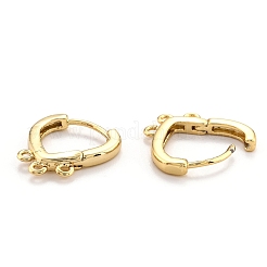 Латунные серьги-обручи EJEW-O107-02G