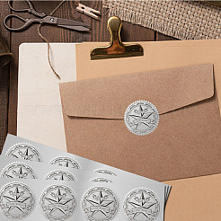 Runde Bildaufkleber mit Silberfolienprägung&nbsp;DIY-WH0503-020