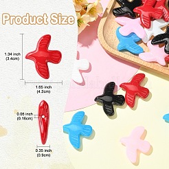 10шт 5 цвета выпечки окрашенные стеклянные бусины&nbsp;LAMP-YW0004-18