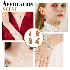 48 шт. 6 цветных подвески из сплава в тибетском стиле&nbsp;FIND-SC0002-12