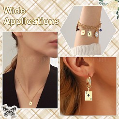 8 pz 4 stili di pendenti in ottone placcato con zirconia cubica&nbsp;KK-CJ0004-48